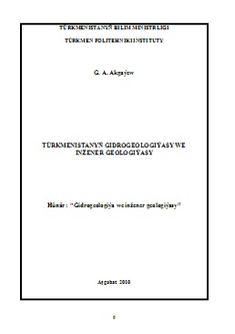 Türkmenistanyň gidrogeologiýasy we inžener geologiýasy